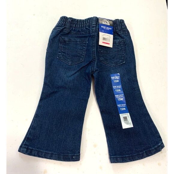 New Jordache Baby Boot Cut Jeans Girls Infant Baby Size 12 months Dark Wash Slim - Picture 2 of 3